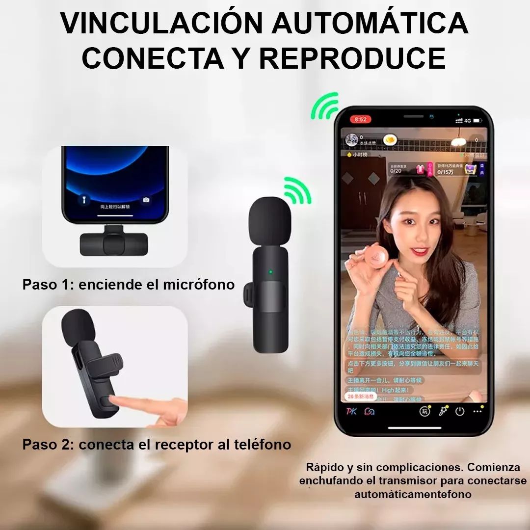 Micrófono Inalámbrico Solapa USB Tipo C