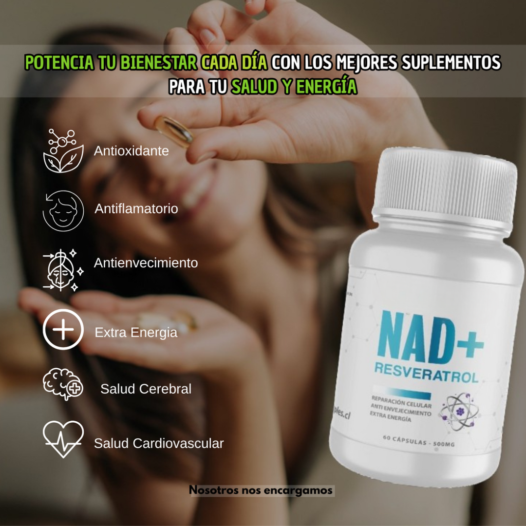 Nad + Resveratrol Antioxidante 60 Caps